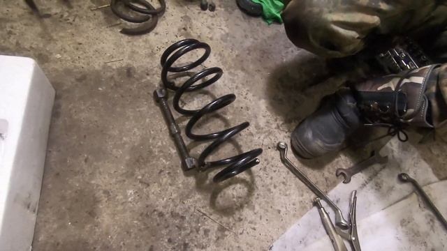 Опель астра G, замена передней пружин на жопеле