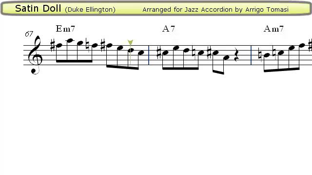 Satin Doll - Jazz Accordion Sheet Music смотреть онлайн