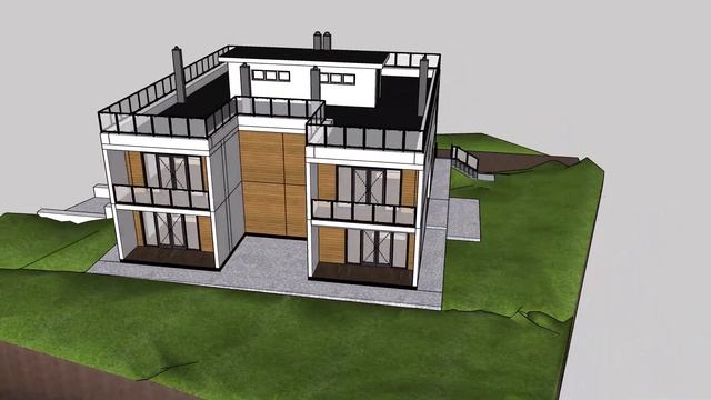 Дуплекс на сложном рельефе. Вариант 2. смотреть онлайн