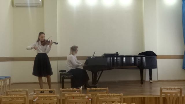 Городнина Анастасия 14 лет - скрипка, Александровская Александра 18 лет - фортепиано. Форе, Элгар. смотреть онлайн