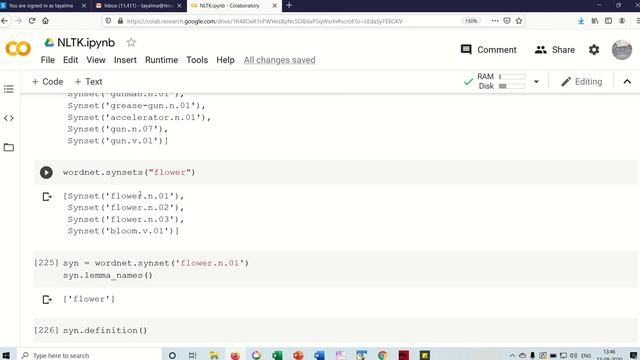 NLP through NLTK-using COLAB(PYTHON)Part 5 | Dr. Madhuri Tayal смотреть онлайн
