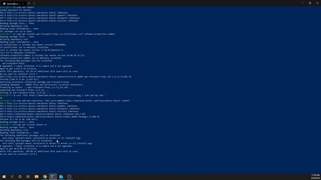 Ubuntu 18.04.3 Installing Docker смотреть онлайн