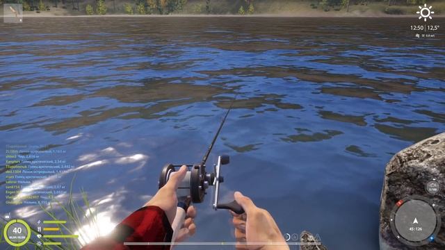 Русская рыбалка 4 - река Нижняя Тунгуска - Таймень вдоль берега