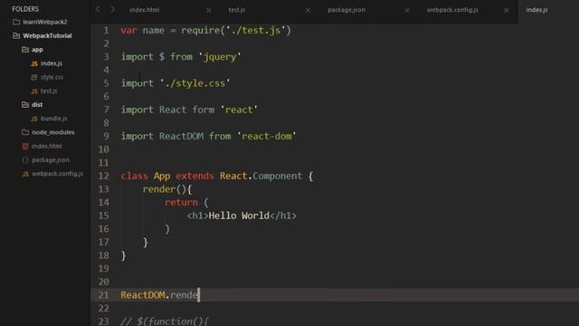 How to use React With Webpack - [#3] - Hindi / Urdu Tutorial смотреть онлайн