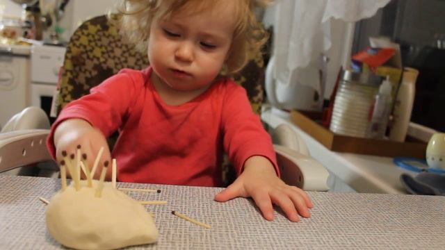 Ксюша и ежик из соленого теста. 31.01.2017