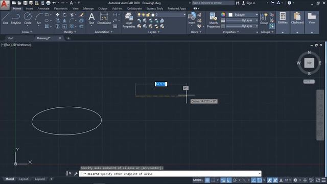 How To Draw Ellipse In AutoCad - Lesson 13 - AutoCad Tutorial For Beginners смотреть онлайн