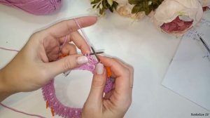 Платье для девочки "Фиалка" спицами . Реглан сверху. Подробный мк Часть1