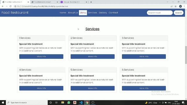 Responsive Food Website using HTML,CSS,Bootstrap & JS. смотреть онлайн