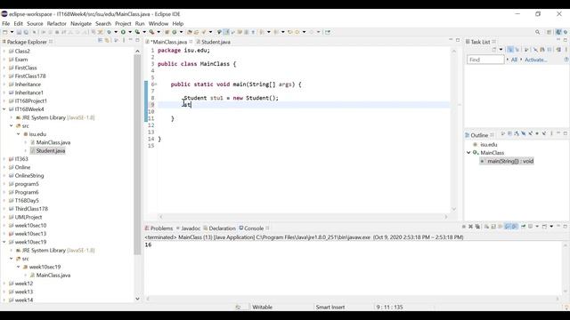 Java Class Constructors смотреть онлайн
