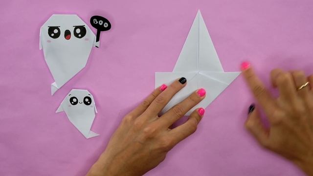How to make origami GHOST [Halloween origami] смотреть онлайн