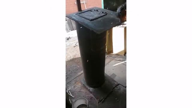 Печь для бани из трубы 325мм. "Строю баню в гараже" 1-ая часть. смотреть онлайн