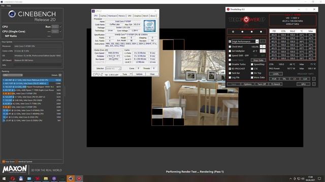Intel i7-9700F 3,0 GHz TDP 65W Cinebench R20 & "ThrottleStop" TDP unlock смотреть онлайн