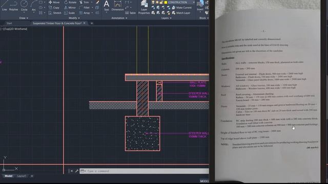 AutoCAD: Timber & Concrete Floor Details смотреть онлайн