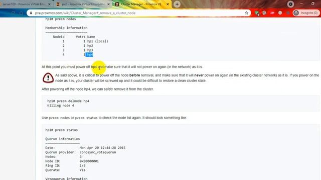 Remove a node from Cluster смотреть онлайн