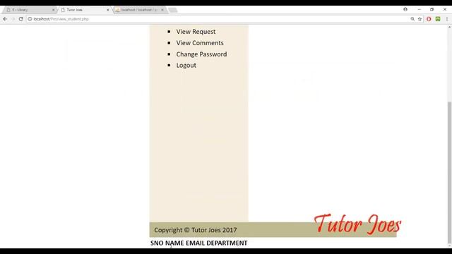 E-Library Admin View Students In HTML CSS PHP MySQL Tamil Part-8 смотреть онлайн
