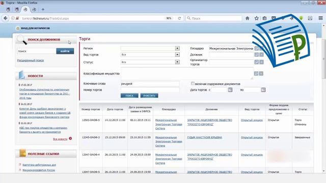 Торги по банкротству поиск лотов | Электронные торги по банкротству обучение [АДЗ] смотреть онлайн