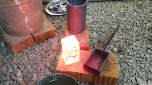 Плавка меди, литье в форму