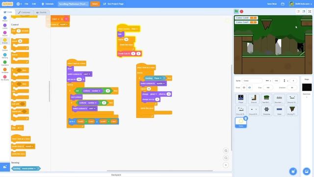 Scratch Tutorial | Easy Scrolling Platformer for Beginners (Ep5) смотреть онлайн