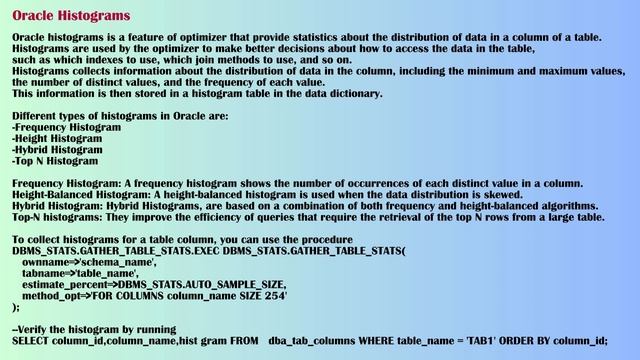 Oracle Performance | Oracle Histograms смотреть онлайн