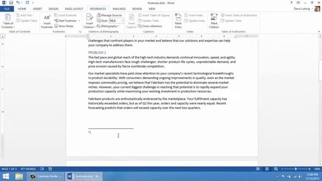 MS Word Урок 25 Вставка обычной сноски смотреть онлайн