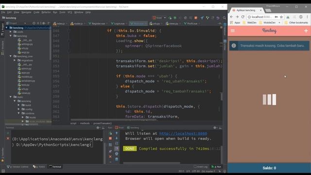 Integrating Python Django with VueJS Quasar Framework for Android Development смотреть онлайн