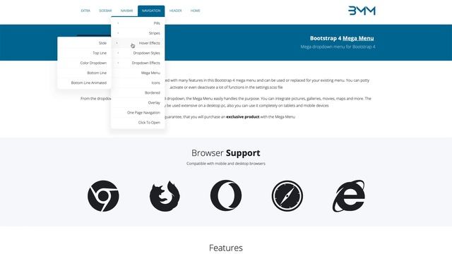 RTL Layout - BMM Responsive Bootstrap 4 Mega Menu смотреть онлайн