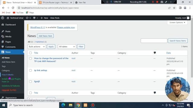WordPress News Scrolling widgets || WordPress full course 2023 смотреть онлайн