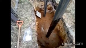 Столбы для ворот замороченная установка.