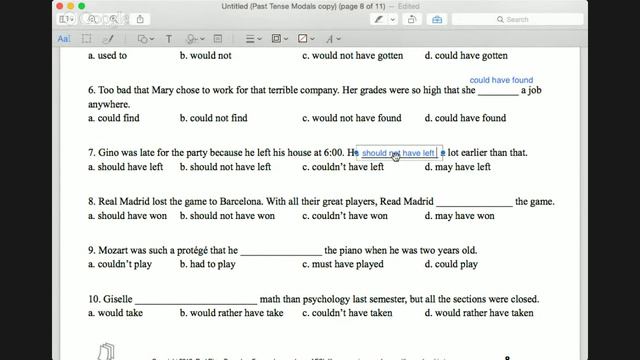 Grammar Practice--Past Tense Modals смотреть онлайн