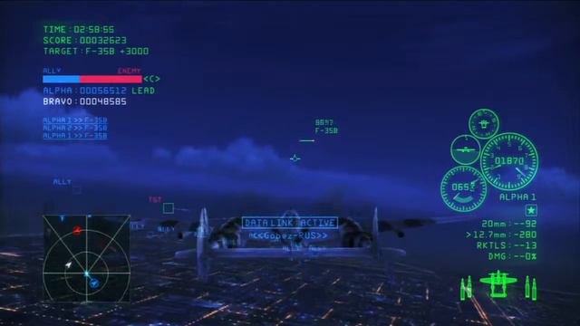 Ace Combat Infinity - Dubai Night Assault (Lv.9 P-38L Lightning ) смотреть онлайн