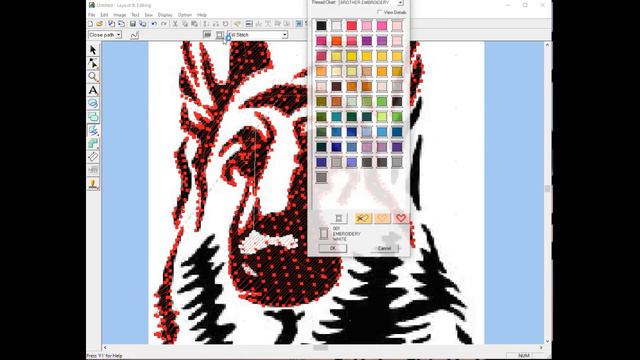 Brother Digitizing to Machine Embroidery. A simple design. смотреть онлайн
