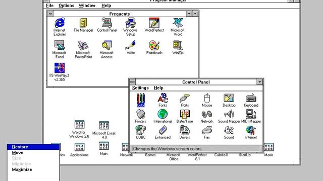 Windows 3.1 with Word 2.0c and Excel 4.0 in VMware Workstation 10 смотреть онлайн