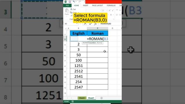 How To Convert English Numbers To Roman Numbers In Excel #excel #teach #exceltutorial #exceltips