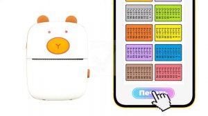 JETIX Mini Printer - Портативный bluetooth принтер не требующий заправку чернилами.