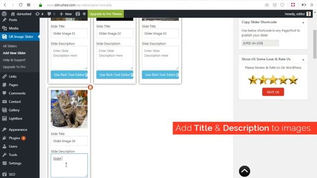 How to create or add Image Slider in wordpress posts/pages? смотреть онлайн