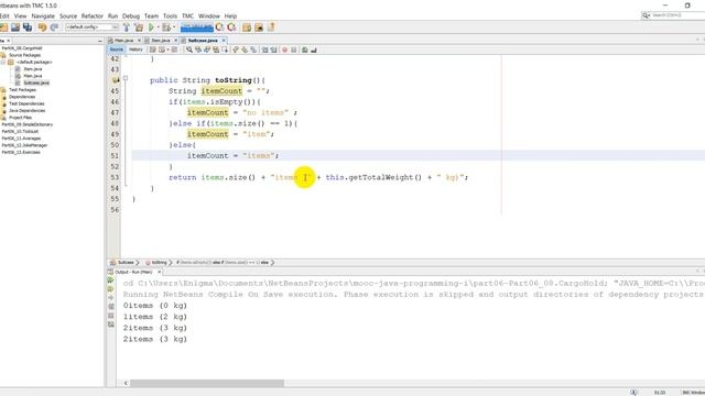 JAVA MOOC SOLUTION 6_8 Cargo Hold смотреть онлайн