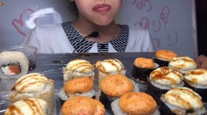 МУКБАНГ | РОЛЛЫ/ СУШИ | АСМР | ЗАПЕЧНЫЕ РОЛЛЫ | SUSHI / ROLLS | ASMR | MUKBANG