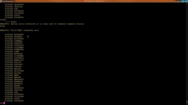 MQ: MQSC and runmqsc смотреть онлайн