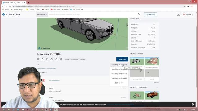 Google Sketchup 2021 3D Warehouse Searching and Downloading Tutorial for Beginners смотреть онлайн