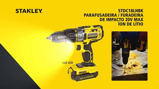 PARAFUSADEIRA FURADEIRA DE IMPACTO 20V MAX ÍON DE LÍTIO STDC18LHBK смотреть онлайн