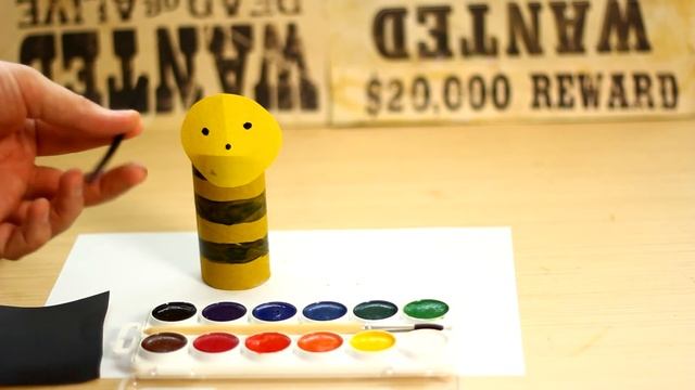 Как сделать пчелу: поделки для детей из туалетной бумаги смотреть онлайн