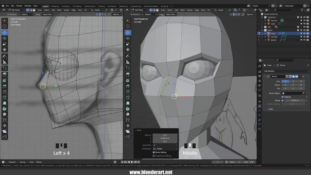 Blender character modeling tutorial - part 2 смотреть онлайн