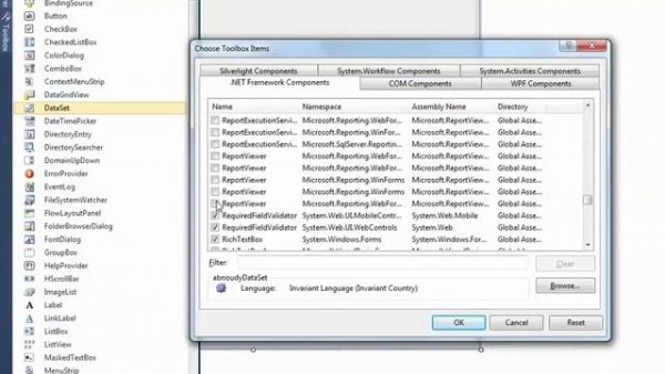 How to add reportviewer control in visual studio- Windows Forms Designer
