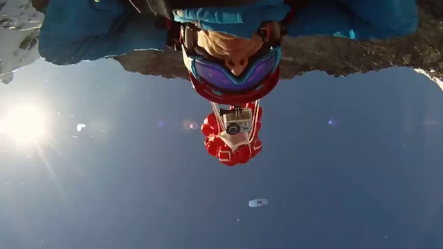 Прыжок на лыжах с парашютом со скалы. Лавина Клифф. Avalanche Cliff Jump With Matthias Giraud 