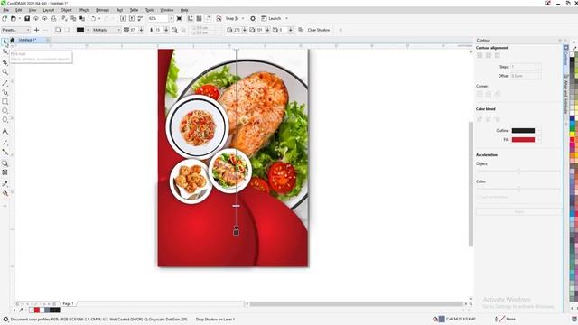 CorelDraw Tutorial - Restaurant Flyer Design - Adobe Tutorial смотреть онлайн