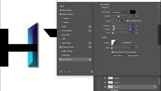 How to create a 3D Crystal logo in Adobe Photoshop CC 2020 смотреть онлайн