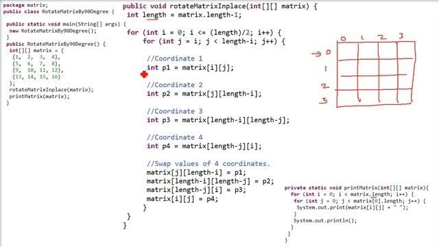 Java Program to Rotate square matrix by 90 degrees Inplace|Rotate square matrix by 90 degrees HINDI смотреть онлайн