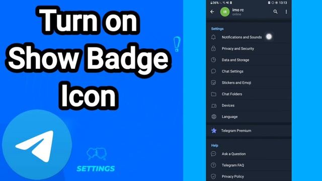 How to turn on show badge icon On Telegram смотреть онлайн