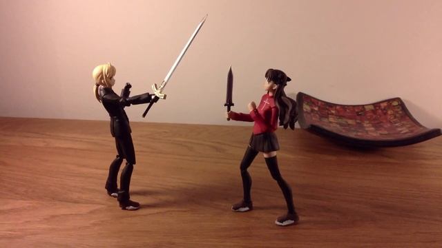 Figma Saber VS Rin Tohsaka Stop Motion Animation смотреть онлайн