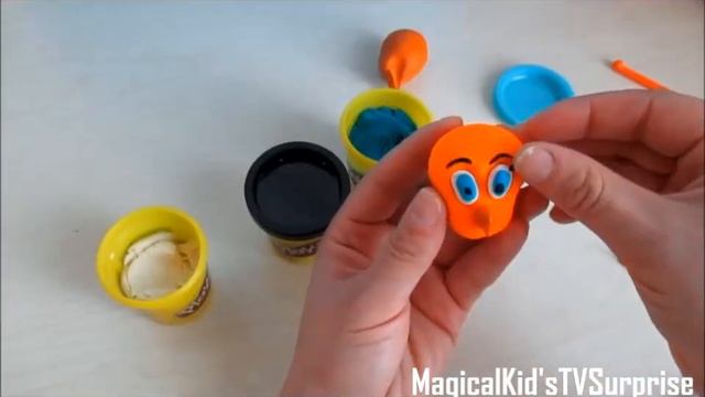 PLAY-DOH Yellow Birds Challange 3D Modeling Video-Yellow Angry Bird VS Tweety Video Play смотреть онлайн
